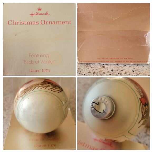 Hallmark Christmas 1976 Cardinal Tree Trimmer Collection Bauble Ball Ornament - Picture 8 of 16